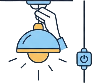 תליית מנורה קטנה